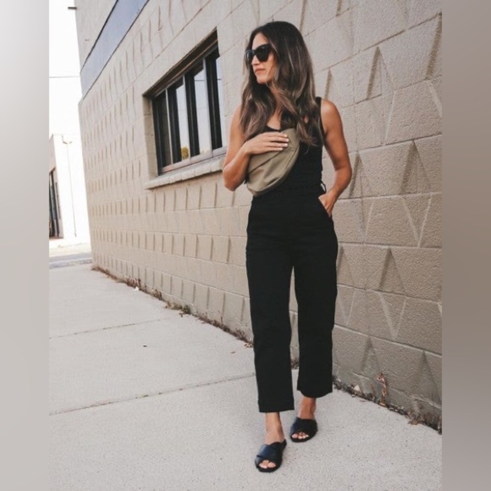 Everlane The Straight-Leg Crop Pants Black Size 14